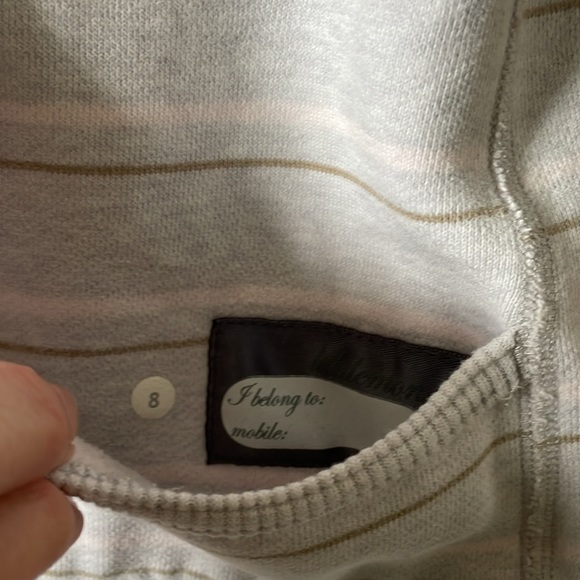 Lululemon Scuba Hoodie light beige Zip Up - Size 8 - Picture 4 of 7